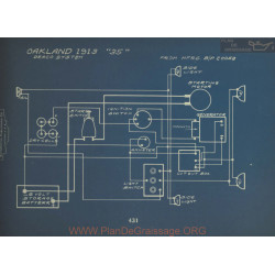 Oakland 35 Schema Electrique 1913 Deaco