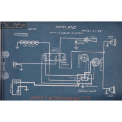 Oakland 37 49 6volt Schema Electrique 1915 Delco