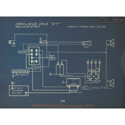 Oakland 37 Schema Electrique 1915 Delco