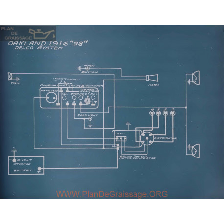 Oakland 38 Schema Electrique 1916