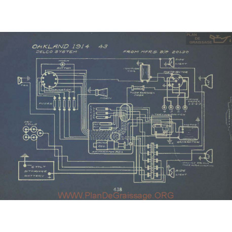 Oakland 43 Schema Electrique 914 Delco