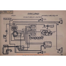 Oakland 48 62 43 6volt Schema Electrique 1914 Delco V2