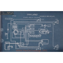 Oakland 48 62 43 6volt Schema Electrique 1914 Delco