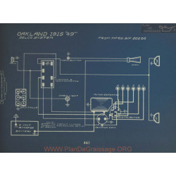 Oakland 49 Schema Electrique 1915 Delco