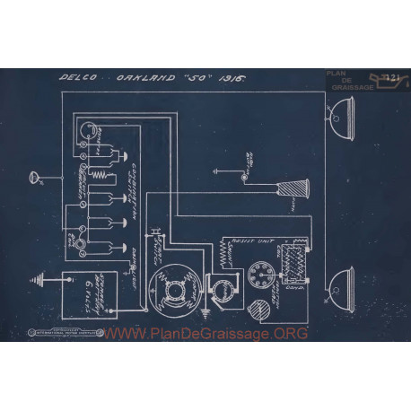 Oakland 50 Schema Electrique 1916