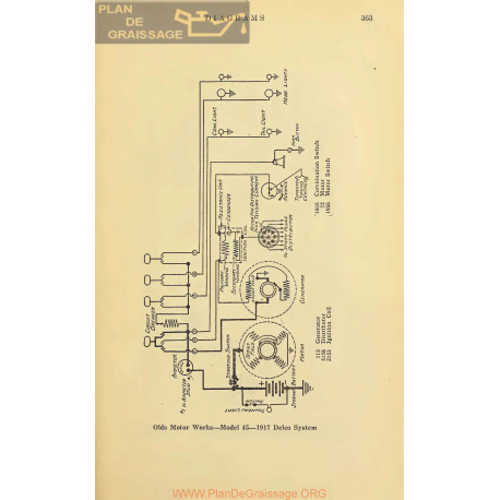 Old 45 Schema Electrique 1917 Delco