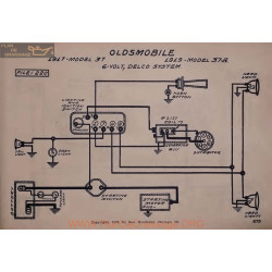 Oldsmobile 37 37a 6volt Schema Electrique 1917 1919 Delco