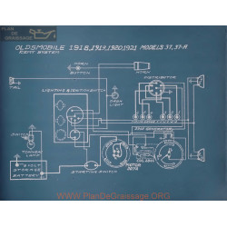 Oldsmobile 37 37b Schema Electrique 1918 1919 1920 1921