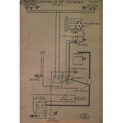 Oldsmobile 37 Schema Electrique 1917 1918 Delco