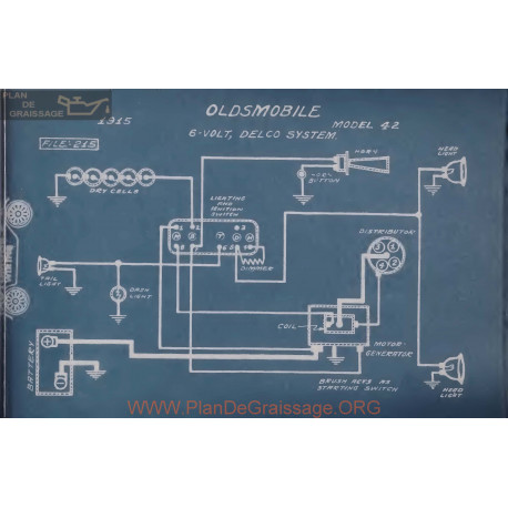 Oldsmobile 42 6volt Schema Electrique 1915 Delco