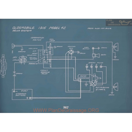 Oldsmobile 42 Schema Electrique 1915 V2