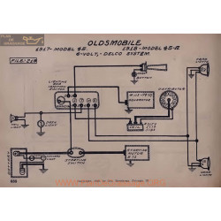 Oldsmobile 45 45a 6volt Schema Electrique 1917 1918 Delco
