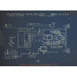 Oldsmobile 45a 45b Schema Electrique 1918 1919 1920 Delco