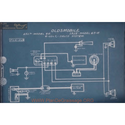 Oldsmobile 45a 6volt Schema Electrique 1917 1918 Delco