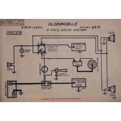 Oldsmobile 45b 6volt Schema Electrique 1919 1920 Delco