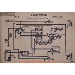 Oldsmobile 54 6volt Schema Electrique 1914 Delco V2