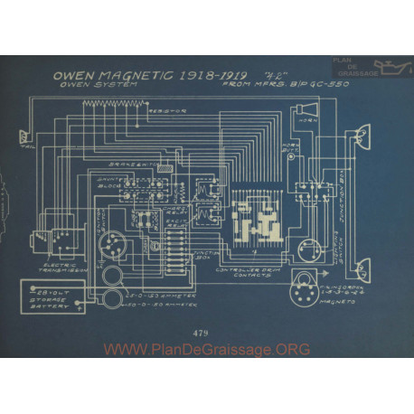 Owen Magnetic 4 2 Schema Electrique 1918 1919 Owen