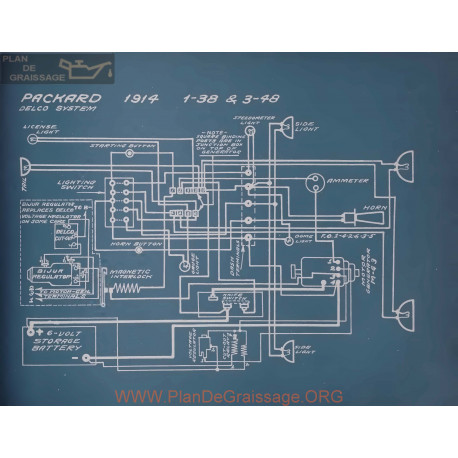 Packard 1 38 3 48 Schema Electrique 1914