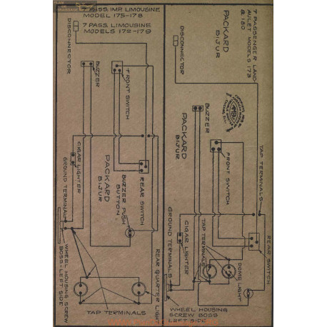 Packard 173 180 175 178 Schema Electrique Bijur