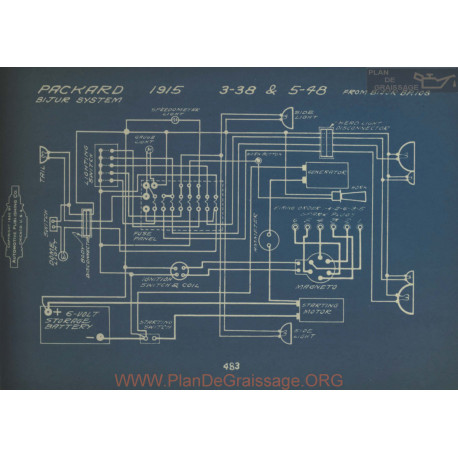Packard 3 38 5 48 Schema Electrique 1915 Bijur