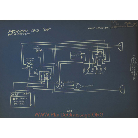 Packard 48 Schema Electrique 1913 Bijur