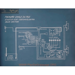 Packard Single Six Schema Electrique 1921