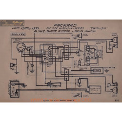 Packard Twin Six Fuelizer 6volt Schema Electrique 1920 1921 Bijur Delco