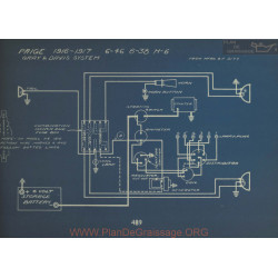 Paige 6 46 6 38 H6 Schema Electrique 1916 1917 Gray & Davis