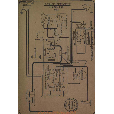 Paige Detroit 6 38 Schema Electrique 1917