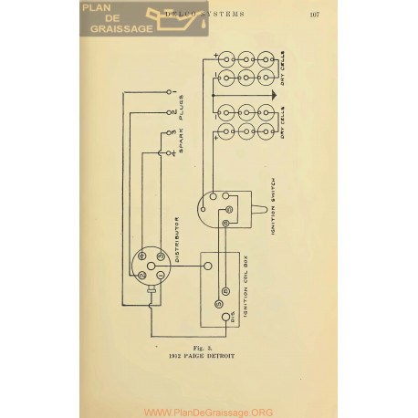 Paige Detroit Schema Electrique 1912