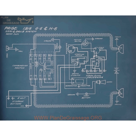 Paige G6 H6 Schema Electrique 1916