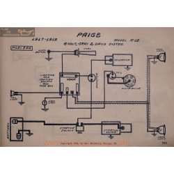 Paige R18 6volt Schema Electrique 1917 1918 Gray & Davis V2