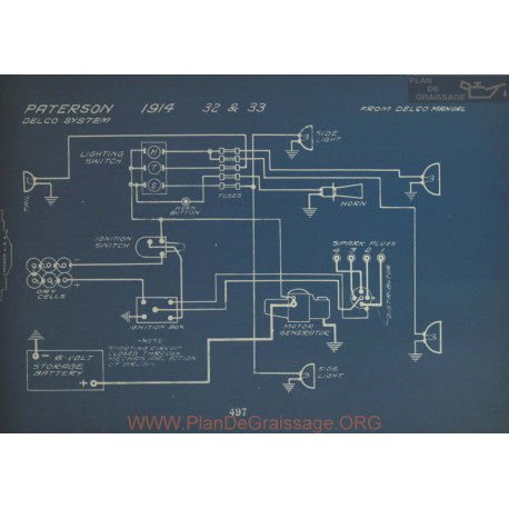 Paterson 32 33 Schema Electrique 1914 Delco