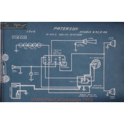 Paterson 4 32 6 48 6volt Schema Electrique 1915 Delco