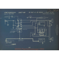 Paterson 6 4 45r 46 Schema Electrique 1917 1918 1919 Delco