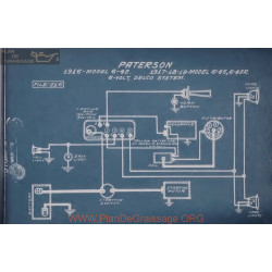 Paterson 6 42 45 45r 6volt Schema Electrique 1916 1917 1918 1919 Delco