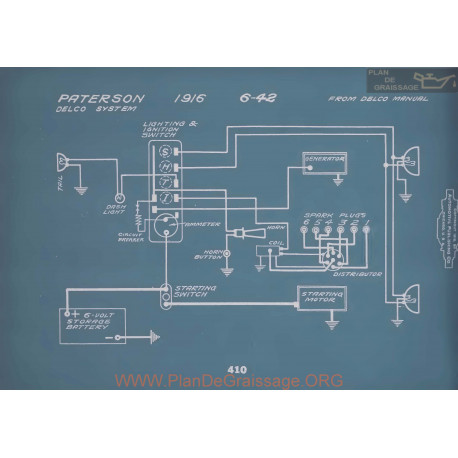 Paterson 6 42 Schema Electrique 1916 V2