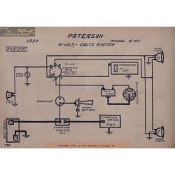Paterson 6 47 6volt Schema Electrique 1920 Delco