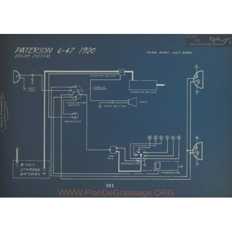 Paterson 6 47 Schema Electrique 1920 Delco