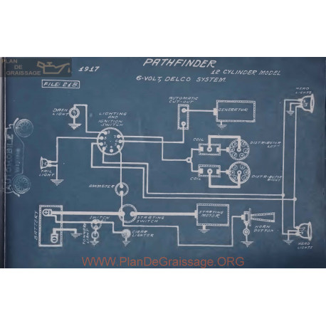 Pathfinder 12cyl 6volt Schema Electrique 1917 Delco