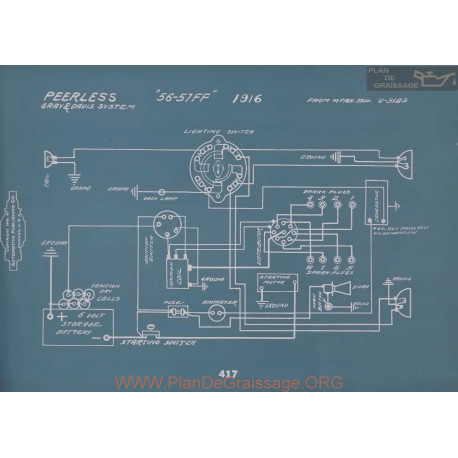 Peerless 56 51ff Schema Electrique 1916