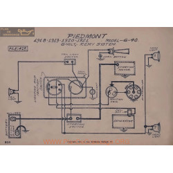 Piedmont 6 40 6volt Schema Electrique 1918 1919 190 1921 Remy