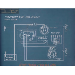 Piedmont 6 40 Schema Electrique 1918 1919 1920 1921