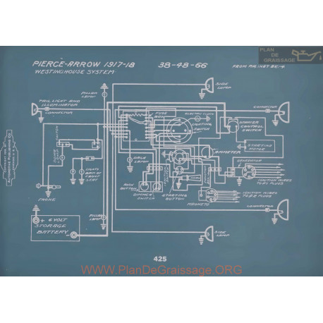 Pierce Arrow 38 48 66 Schema Electrique 1917 1918 V2