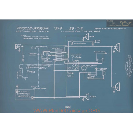 Pierce Arrow 38 C2 Schema Electrique 1914 V2