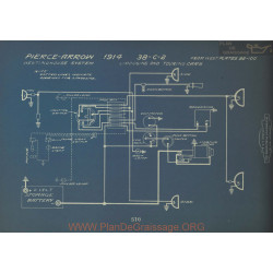 Pierce Arrow 38 C2 Schema Electrique 1914 Westinghouse