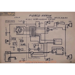Pierce Arrow 38 C3 48 B3 6volt Schema Electrique 1915 Westinghouse V2