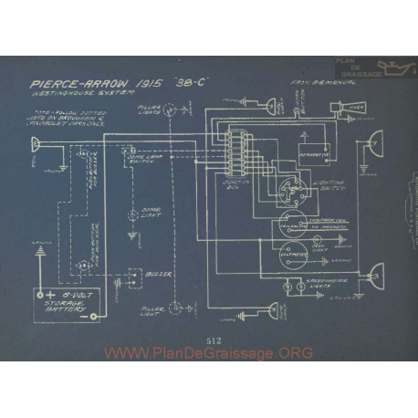 Pierce Arrow 38c Schema Electrique 1915 Westinghouse