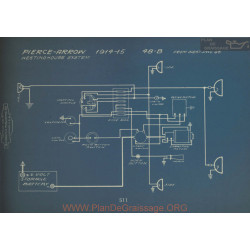 Pierce Arrow 48b Schema Electrique 1914 1915 Westinghouse