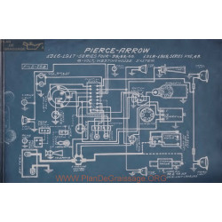 Pierce Arrow Four Five 38 48 66 6volt Schema Electrique 1916 1917 1918 1919 Westinghouse